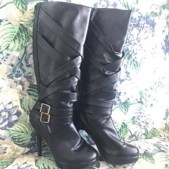 JustFab Shoes - JustFab Valletta Boots Heel Zipper Stiletto Size 8